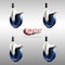 Service Caster 5 Inch 316SS Solid Poly Swivel 3/4 Inch Expanding Stem Caster Set Lock Brake SCC-SS316TTLEX20S514-SPUS-34-4 - alternate 1